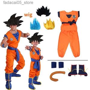 Theme Costume Cosplay anime Kids Adult Son Goku Come Anime Cosplay hero Uniform Wig Carnival new halloween come for Man Woman Q240130