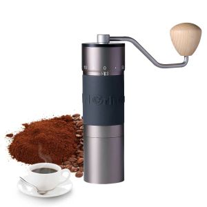 Mills Kingrinder Manual Coffee Silder Portable Coffee Stael Stal Titanium 48 mm Burr Highced Grinding Core Espresso Machine