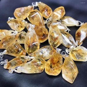 Estatuetas decorativas 2024 pedra de cristal citrino natural cura decoração para casa quarto amarelo decoração de amostra mineral