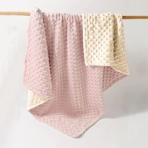 Blankets Born Baby Blanket Spring Autumn Soft Comfort Doudou Solid Color Stroller Windproof Receiving