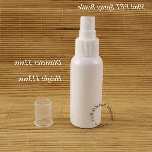 30pcs/lotプロモーション50mlプラスチックスプレーボトルホワイトペットアトマイザー女性化粧品5/3オンスコンテナ香水補充可能なパッケージワガド