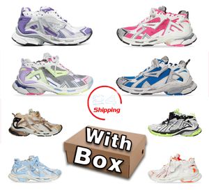 2024 Track Runners Sneakers 7.0 Designer Casual Shoes Platform Brand Graffiti White Black Deconstruction Transmit Women Män spår Trainers Runner 7 Tess