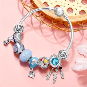 Charm-Armbänder, Traumfänger, Luftballon reist um die Welt, Perlen mit Anhänger, passend für Markenarmbänder für Frauen, Schmuck, Geschenk