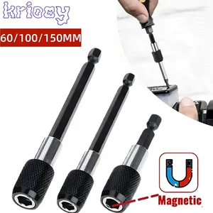 60/100/150mm 1/4 Inch Hex Shank Quick Release Electric Drill Magnetic Screwdriver Bit Adjustable Extension Holder Bar