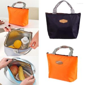 Louça portátil almoço saco isolamento à prova dwaterproof água caixa de piquenique armazenamento bento 6 cores sacos de comida escolar