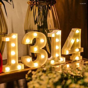 Night Lights Alphabet Letter LED Luminous Number Lamp For Bedroom Home Wall Wedding Party Festival Birthday Decoration