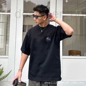 Men's T-Shirts Designer brand summer new short sleeved T-shirt ins trendy high-end color contrast embroidery round neck half sleeved shirt T-shirt for men and women