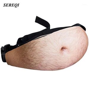 Sereqi novidade 3d pu cerveja barriga saco engraçado papai mamãe saco de armazenamento de viagem telefone anti-roubo organizador de armazenamento titular fabricante dadbag12213