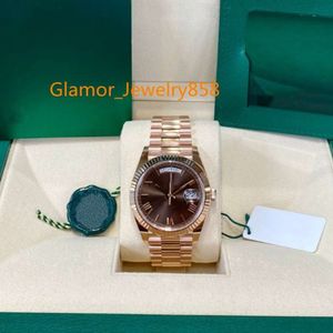 Other Watches Mens Watch 41mm Size Rose Gold Automatic Mechanical Movement Stainless Steel with Sapphire Glass High-Quality President Watches Original box