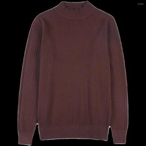 Men's T Shirts Autumn And Winter Half Turtleneck Sweater Korean Version Slim-fit Long-sleeved Pullover Middle Collar Solid Color