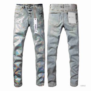 Designer Stack Jeans European Brand Men broderi quiltning rippade för trend vintage byxmens fällande smala mager mode jeans s5fd 5pc1