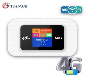 Tianjie 4g cartão sim wifi roteador móvel wifi lte 100mbps parceiro de viagem sem fio bolso local banda larga 4g3g mifi modem 2109184398277