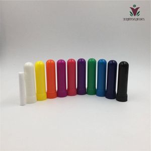 200 conjuntos de inalador nasal em branco de aroma, tubo inalador nasal, recipiente inalador nasal com mechas de algodão de alta qualidade Pxslh