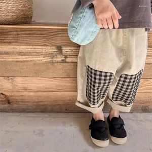 Pantaloni Pantaloni Harem per bambini primaverili ed estivi Patchwork in stile giapponese Semplice e confortevole Moda casual per ragazzi e ragazze