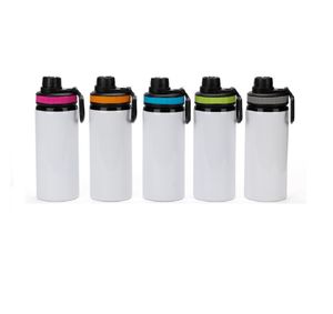 600ML Sublimation Aluminum Blanks Water Bottles Heat Resistant Kettle Sports Cups Drinkware Cups With Lids For Camping Hiking Fishing P262