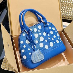 Letra Polka L Dot Shell Bag Bolsas De Ombro Mulheres Seashell Bolsa De Couro Designer Crossbody Bags Luxurys Bolsas Designers Tote Womens Fashion Shopping Bags