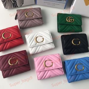 2024 Designer women short wallet card holder handbag classic marmont purse hot sale lady coin pocket card holder with box