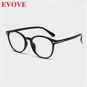Mode solglasögon ramar evove runda glasögon män kvinnor tr90 glas ramar man svart sköldpadda transparent glasögon falsk för opti286e