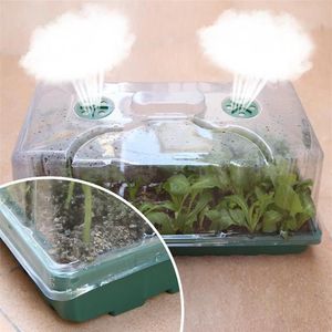 Planters & Pots 12 Hole Plant Seed Growth Nursery Box Cultivation Garden Tray Plastic Mini Greenhouse Flower Planting289i