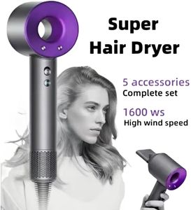 Hair dryer 5 in 1 supersonic multi-function negative ion Hair care hair dryer travel gift box Home essential intelligent constant temperature quick drying low noise