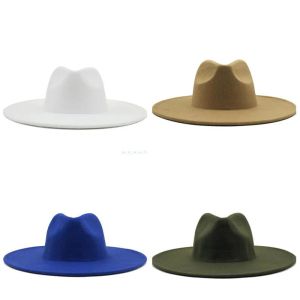 Fedoras in bulk Large Big Wide Brim Hats Top Formal hat Lady Felt Fedora Hat Men Women Jazz Panama Cap Man Woman Caps Male Female Fashion ZZ