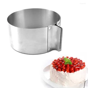 Baking Moulds 16-30cm Adjustable Cake Layered Slicer Stainless Steel Retractable Circular Mousse Ring Cut Tool Round Cutter