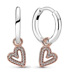 Authentic 925 Sterling Silver Heart Stud Earring Original Box for Alluring Hoop Earrings luxury designer jewelry women earrin