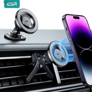 Mobiltelefonfästen Holders ESR Magnetic Car Phone Mount för iPhone 15 14 Pro Max Holder with Halolock Car Air Vent Stand Mount Holder iPhone 12/13 Pro YQ240130