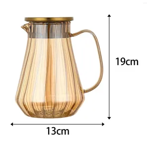 Fiaschetta In Vetro Borosilicato Teiera 1.2L Caraffa Per Succo Brocca Brocca D'acqua Per Limonata Bevanda Fredda Per Uso Domestico