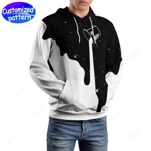 Designer män kvinnor hoodies tröjor stjärnhimmel vit anpassad mönstrade lösa mössor tryckta som hoodies grossist hoodie kvinnliga klädkläder i stor storlek S-6xl