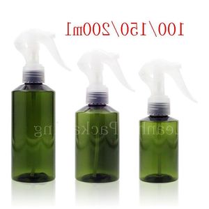 100ml 150ml 200ml bomba de spray de gatilho verde garrafa de rega recipiente diy, embalagem de cosméticos, pulverizador de garrafa de perfume cspaf