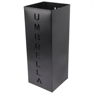 Umbrellas Outdoor Umbrella Stand Square Bucket Shelf Durable Holder Storage Press 42X16CM Black Wrought Iron Home Hall Classroom