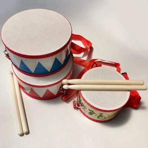 Educazione precoce Tamburo a mano per bambini Strumento a percussione Strumento musicale Tamburo in legno Giocattoli per bambini 240129