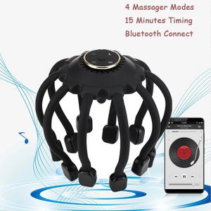 Head Scalp Massager Stress Relief Octopus Massageador Relaxation Treatment Electric Vibrator Massage For Hair Growth Headache 240118