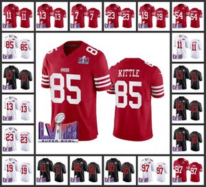 San Francisco''49ers''men 85 George Kittle 23 Christian Mccaffrey 13 Brock Purdy 97 Nick Bosa Women Youth 2024 Super''bowl''iii Vapor FUSE Jersey