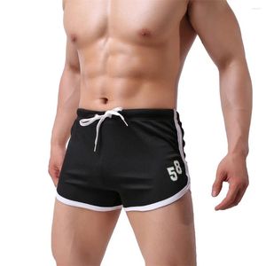 Męskie szorty sportowe Shiots Summer Dosiężne cienkie, szybko suszące spodnie ciepłe wygodne czarne pajamie domowe