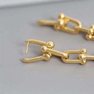 316L Stainless Steel Charm drop earring with chain connect in three colors plated for women engagement jewelry gift have velet bag191n