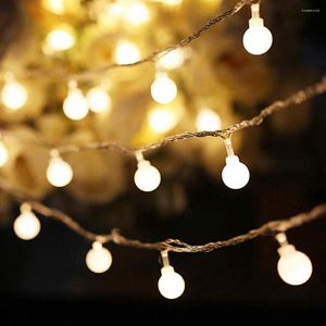 Stringhe 1.5M 3M 6M Ghirlanda di luci fata LED USB Luci della stringa della sfera impermeabili per l'albero di Natale Decorazione dell'interno della casa di nozze Navidad