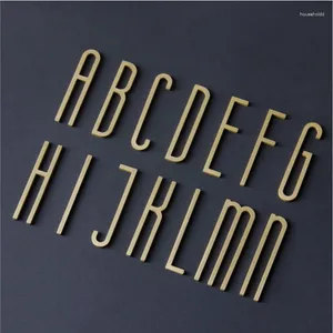 Decorative Figurines 7cm 10cm Self-Adhesive Solid Brass Letters Gold Letter House Number Shop Name English Copper Home Decoration