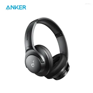 Soundcore By Anker Q20i Fones de ouvido híbridos com cancelamento de ruído ativo sem fio Bluetooth sobre a orelha 40H de tempo de reprodução ANC longo