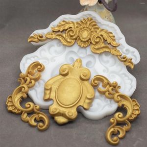 Baking Moulds Silicone Chocolate Mold Fondant Cake Decorating Tools Clay Resin Art Baroque Decoration