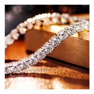 18k 24k Factory Most Popular Style Vvs Def Tennis Chain Lab Grown Tennis Diamond Bracelet