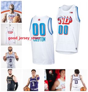 Northwestern Wildcats Basketball Jersey 10 Parker Strauss 34 Matthew Nicholson 43 Blake Smith 54 Gus Hurlburt Northwestern Jerseys Custom Stitched Mens Youth