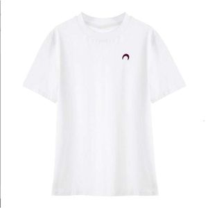 Дизайнерская женская одежда Лунная рубашка 2024 Весна Осень с длинными рукавами и принтом на подкладке из ледяного шелка, женская футболка Marine Serre, стильная женская хлопковая блузка3NYC