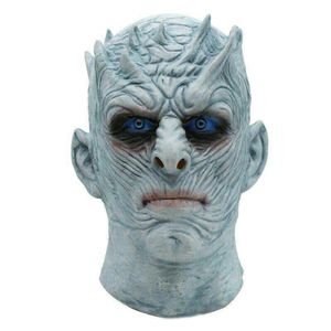Gra filmowa Thrones Night King Mask Halloween Realistic Scary Cosplay Costume Lateks Party Mask Dorosode Zombie Props T200116254z