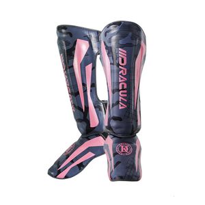 Professional Boxing Shin Guards Thickened Latex Lining Sanda Fight With Foot Back Diameter Protection MMA Boxing Protective Gear 240124