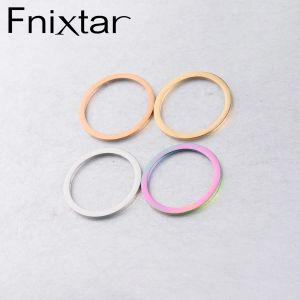 Cirmer Fnixtar 25 mm Circle rotondo Specchio di fascino rotondo Castino in acciaio inossidabile lucido Collana bracciale fai -da -te Spesso da 1,5 mm 20 pari/lotto