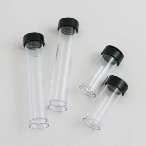 クロゾンヌ空の10ml 20mlクリアプラスチックチューブプラスチックボトルテストチューブの形状ビーズジュエリーストレージに使用するキャップ