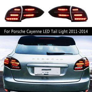 För Porsche Cayenne LED-bakljus 11-14 Auto Part Taillight Assembly Streamer Turn Signal Indicator Brake Parkering Ljus