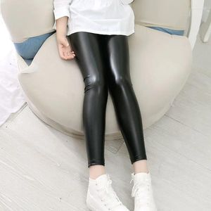 Trousers High Quality Girls Leggings Faux Leather Children Pants